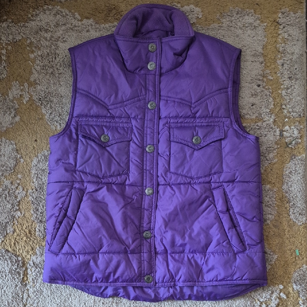 WALLS ranchwear vest XS purple Sleeveless Quilted Puffer Western Jacket